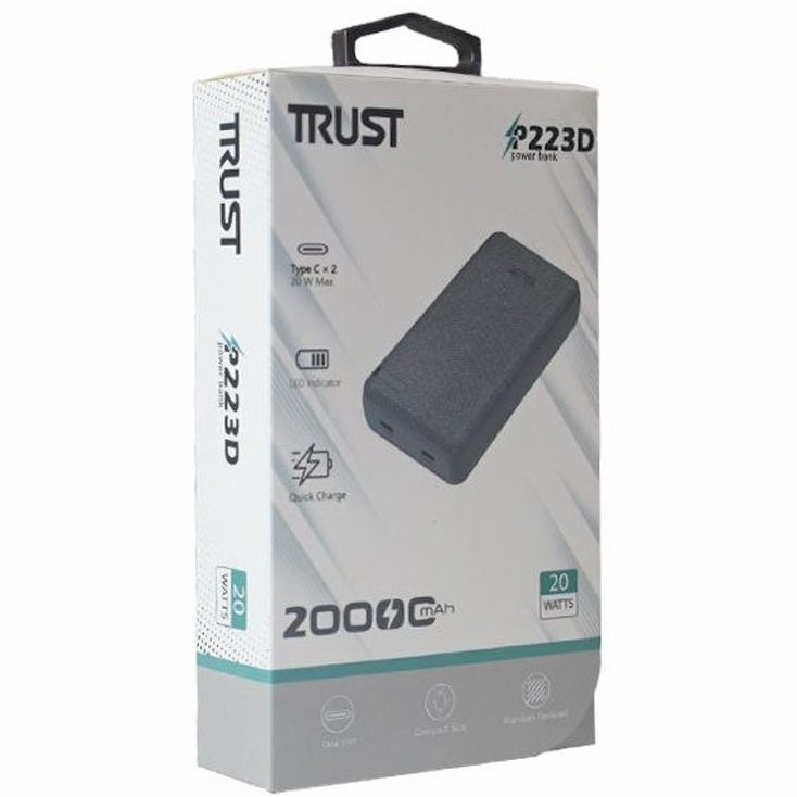 پاور بانک تراست P223D با ظرفیت 20000 میلی آمپر ساعت